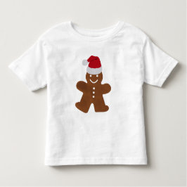 Camiseta Infantil Biscoito de Natal Bonito Homem de Pão de Mel