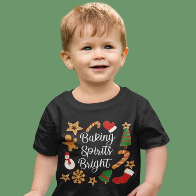 Camiseta Infantil Biscoito de Natal Bright Gingercake Cookie (Criador carregado)