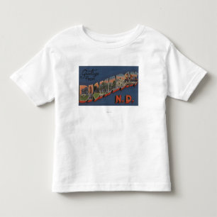 Camiseta Infantil Bismarck, North Dakota - grandes cenas da letra