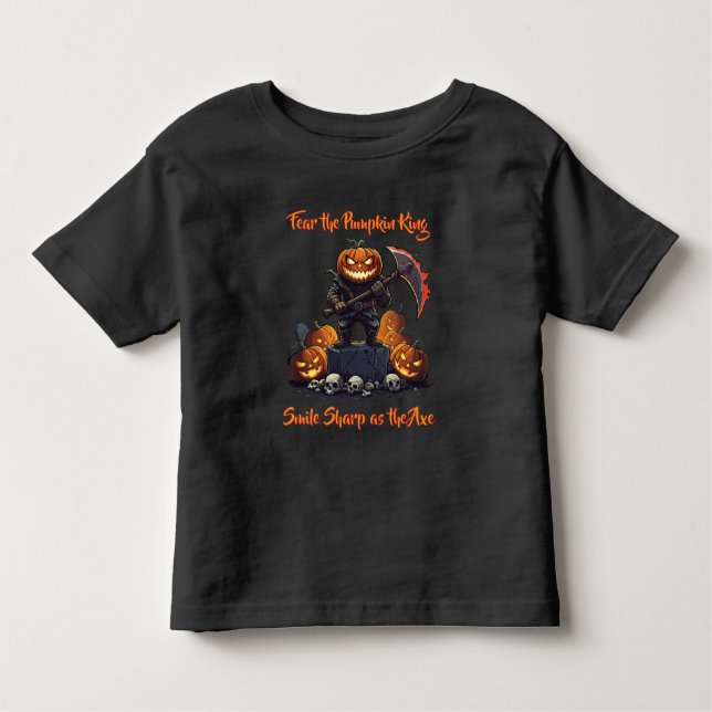 Camiseta Infantil 🖤 Black Halloween Pumpkin Kid Tee 🎃 (Frente)