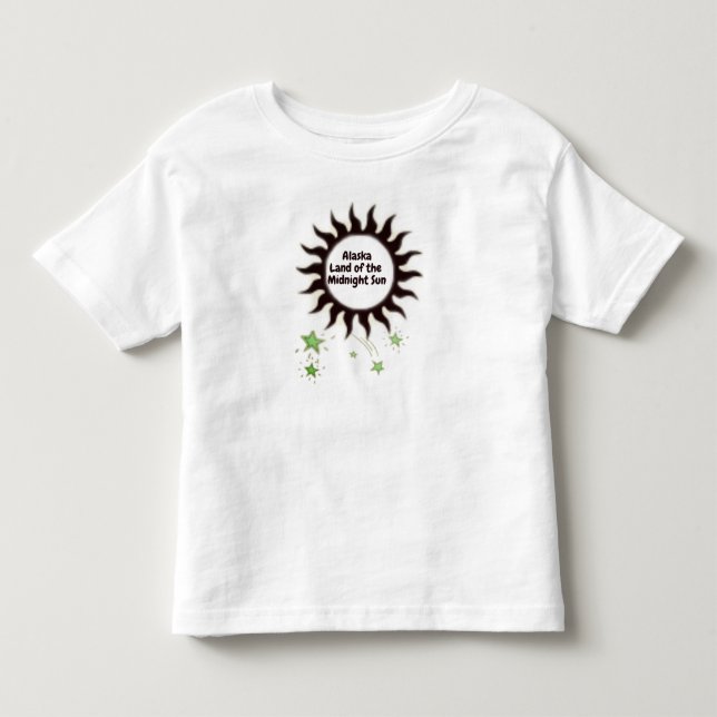 Camiseta Infantil Black Midnight Sun do Alasca (Frente)