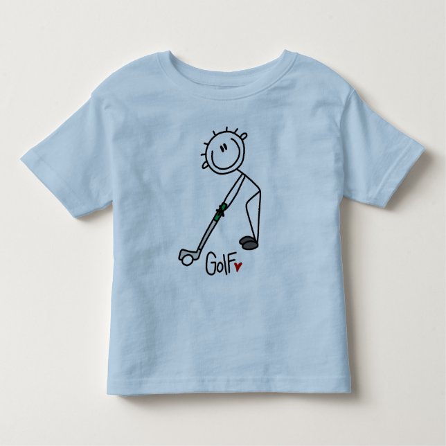 Camiseta Infantil Bloco Básico Figura T-shirts e presentes de golfe (Frente)