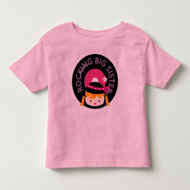Camiseta Infantil Blond Rocking Big Sister (Frente)