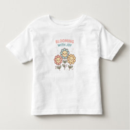 Camiseta Infantil Blooming With Joy Flowers – Cute Toddler Girl T-Sh