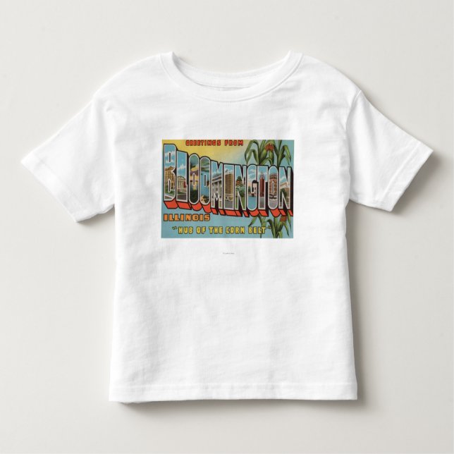 Camiseta Infantil Bloomington, Illinois - grandes cenas 2 da letra (Frente)