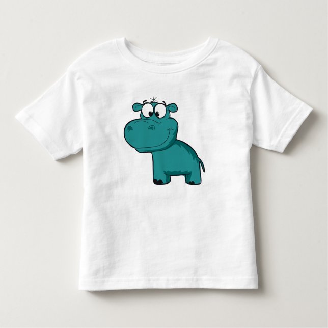Camiseta Infantil Blue Happy Hippo (Frente)