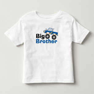Camiseta Infantil Blue Monster Truck Big Brother