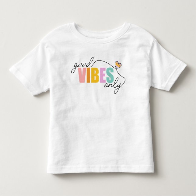 Camiseta Infantil Boas Vibes Apenas Arco-Íris (Frente)