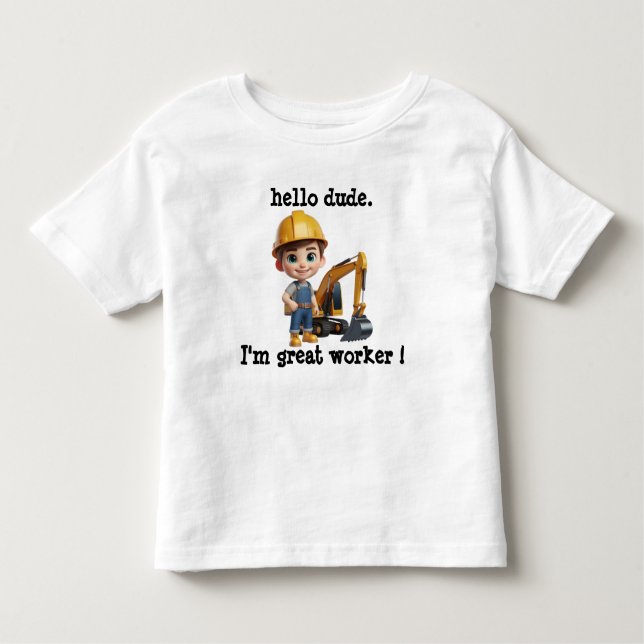 Camiseta Infantil Bob o construtor alô cara construção (Frente)