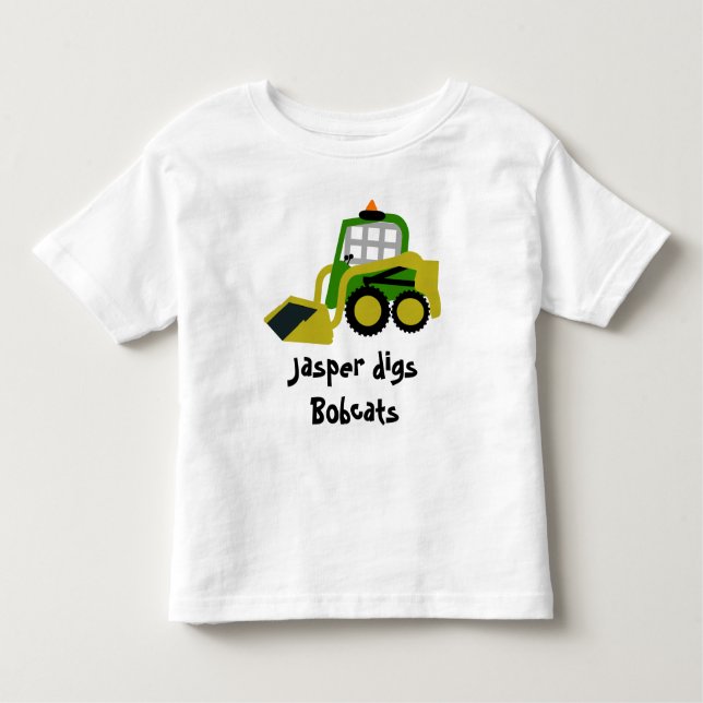 Camiseta Infantil Bobcat escavator (Frente)
