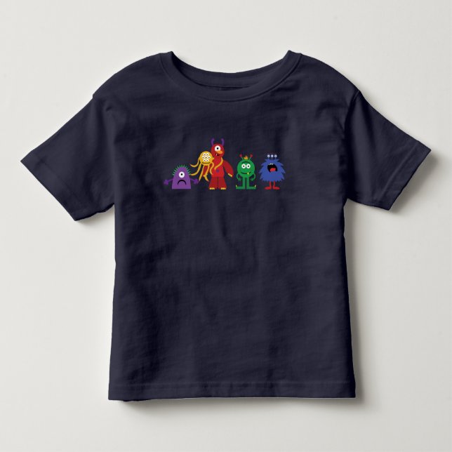 Camiseta Infantil Boca-marinho-azul-do-monstro (Frente)