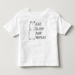 Camiseta Infantil Body de Bebê Personalizado 'Comer Dormir Cochilar