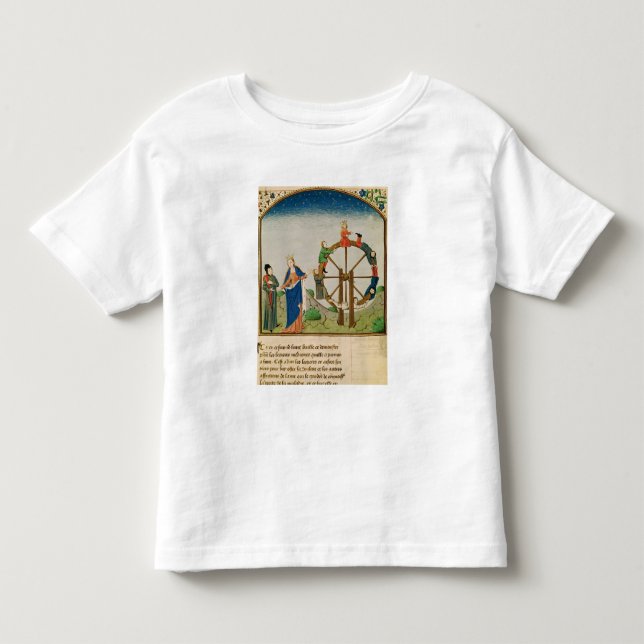Camiseta Infantil Boethius com a roda da fortuna (Frente)