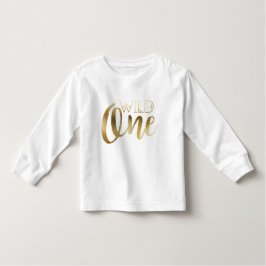 Camiseta Infantil Bohemian Chic Wild One | Folha de ouro tribal