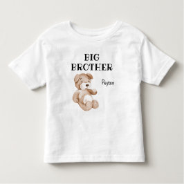 Camiseta Infantil Boho Chá de fraldas Cute Big Brother 2T para 5-6T
