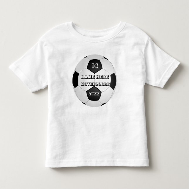 Camiseta Infantil bola de futebol moderna e elegante da moda (Frente)
