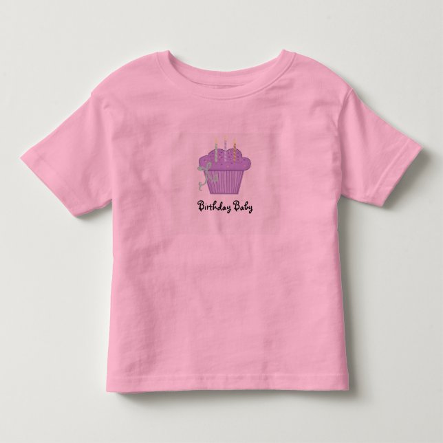 Camiseta Infantil Bolo de Aniversário com Velinhas (Frente)