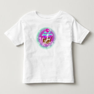 Camiseta Infantil Bolo de Aniversário de 1 Ano do Bebê com Aerógrafo
