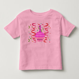 Camiseta Infantil Bolo de Aniversário Personalizado com Idade e Nome