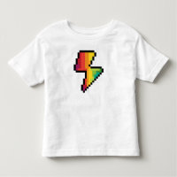 Bolsa de Relâmpago Flash Pixel em cores arco-íris