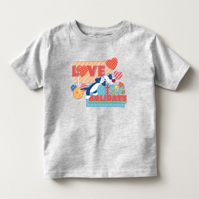 Camiseta Infantil BOLSAS DE CARRO™ | Feriados de Amor SYLVESTER™ & T (Frente)