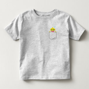 Camiseta Infantil Bolso de Titularidade de Tubarão-Bebê Amarelo