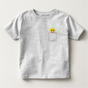 Camiseta Infantil Bolso de Tubarão Amarelo