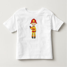 Camiseta Infantil Bombeiro, Bombeiro, Combate a Incêndio, Cabelo Loi