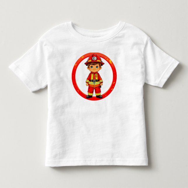 Camiseta Infantil Bombeiro bonitinho (Frente)