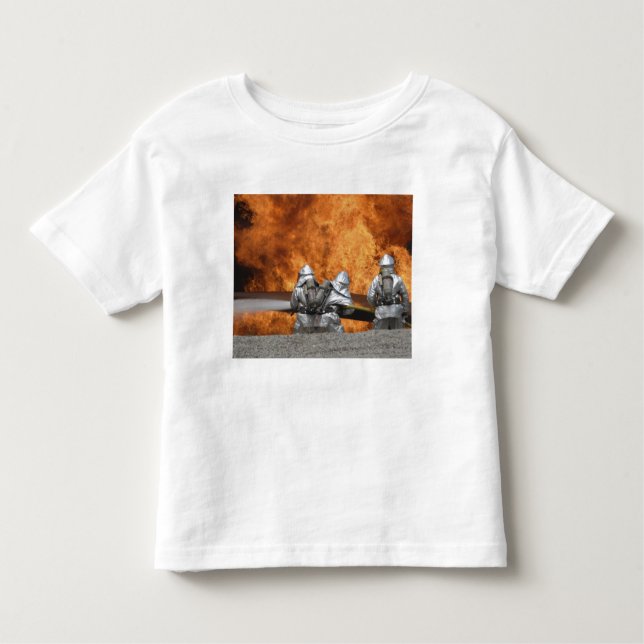 Camiseta Infantil Bombeiros neutralizam fogo (Frente)