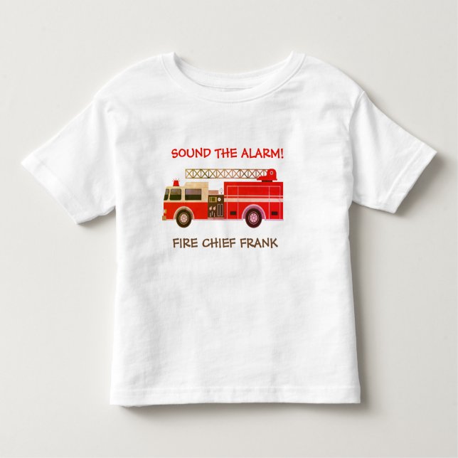 Camiseta Infantil Bombeiros-piloto Motores-bombeiros Toddler T-shirt (Frente)