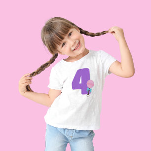 Camiseta Infantil Boneca Personalizada Idade Festa de Aniversário