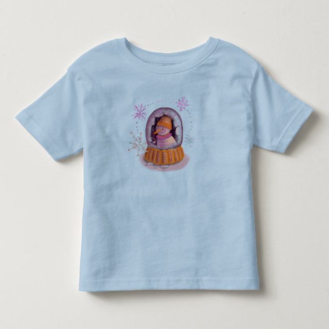 Camiseta Infantil boneco de neve de natal (Frente)