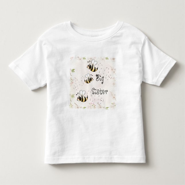 Camiseta Infantil Bonita Abelhas do País Grande Irmã (Frente)