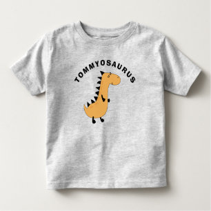 Camiseta Infantil Bonita Adição de Crianças Nome Dinossauro Gift Tod