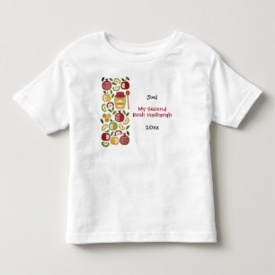 Camiseta Infantil Bonita diversão e colorida Minha (qualquer número)