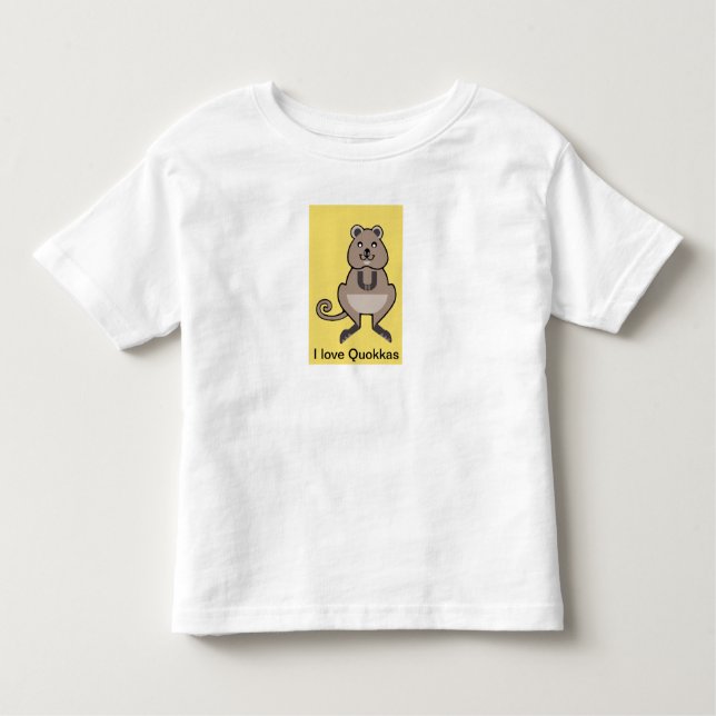 Camiseta Infantil Bonita - Eu adoro QUOKAS - Austrália - Natureza (Frente)