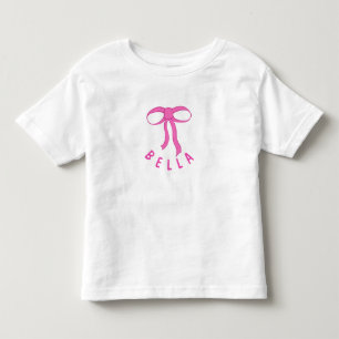 Camiseta Infantil Bonita Fita Rosa Bonito Para Ela