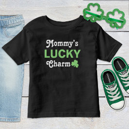 Camiseta Infantil Bonita Mommys Lucky Charm Dia de São Patrício Verd