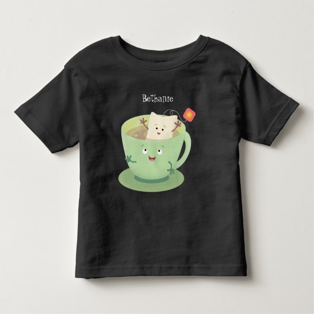 Camiseta Infantil Bonita taça de cartoon humorista (Frente)