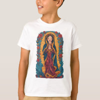 Camiseta Infantil Bonita Virgem de Guadalupe