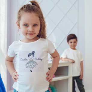 Camiseta Infantil Bonitinha Ballerina Princesa Birthday Girls