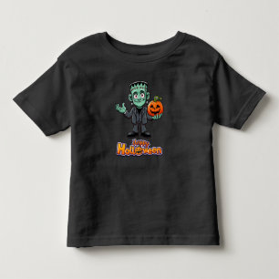 Camiseta Infantil Bonito, caricatura do monstro do Frankenstein