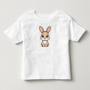 Camiseta Infantil Bonito Cartoon Bunny Sentado