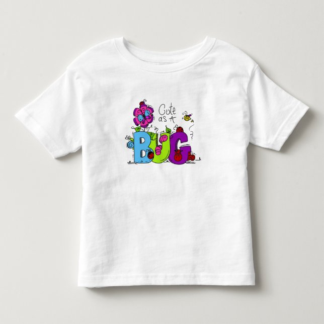 Camiseta Infantil Bonito como Inseto (Frente)