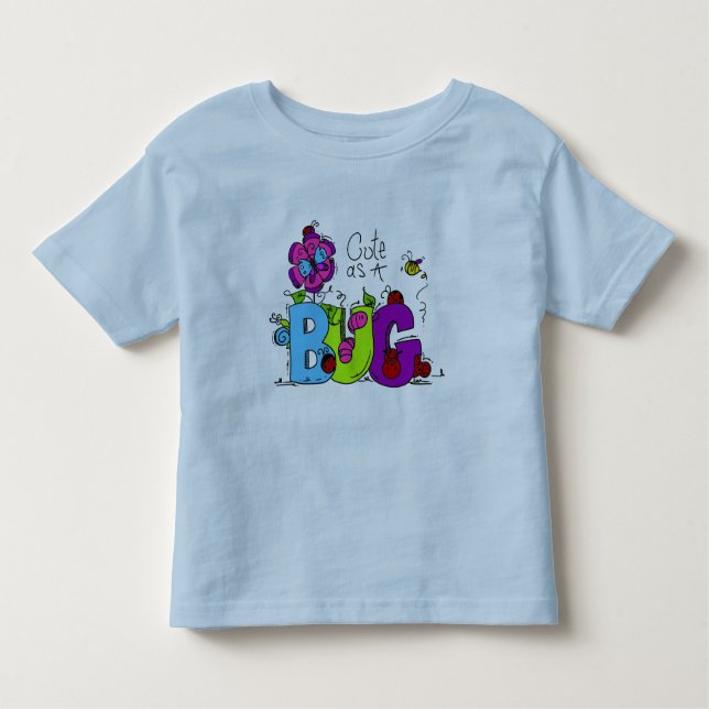 Camiseta Infantil Bonito como um inseto (Frente)