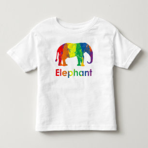 Camiseta Infantil Bonito, divertimento, e arco-íris colorido
