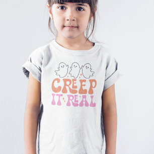 Camiseta Infantil Bonito e Spooky Halloween - Parte Superior do Groo