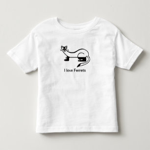 Camiseta Infantil Bonito eu adoro FERRETS - Toddler T-Shirt