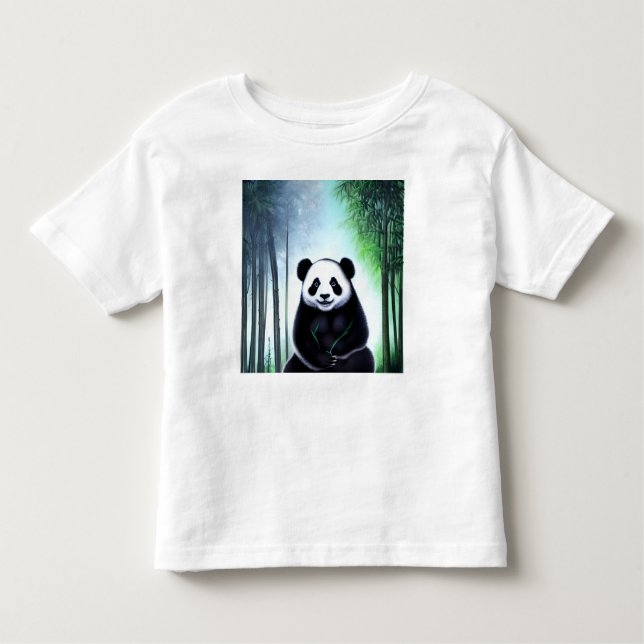 Camiseta Infantil Bonito, Fofinho Pequeno Urso de Panda (Frente)